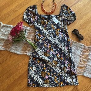 🩷 Tilly’s “Others Follow” Brand New w/Tags Pretty Floral Shirt-Sleeved Dress S!